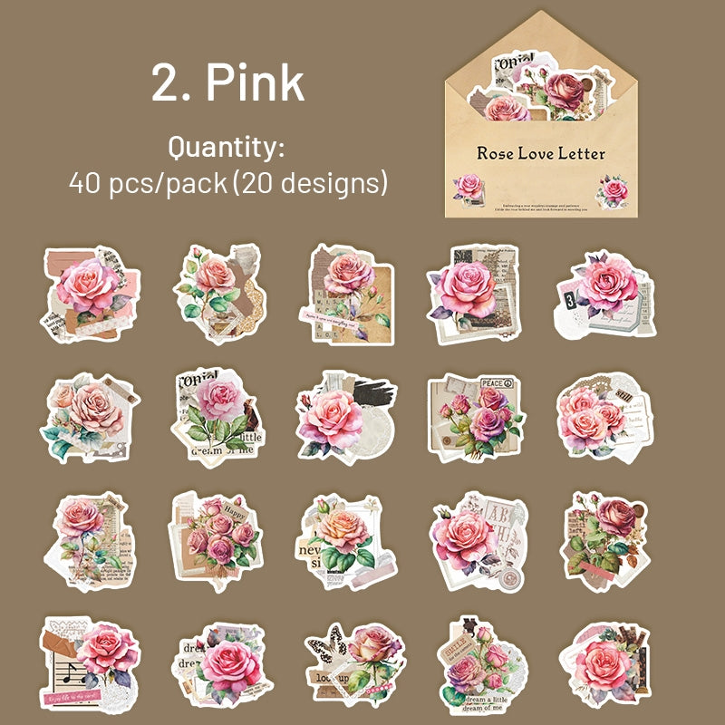 Rose Love Letter Washi Stickers sku-2