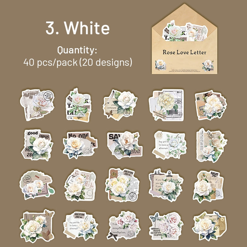 Rose Love Letter Washi Stickers sku-3