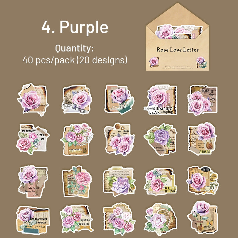Rose Love Letter Washi Stickers sku-4