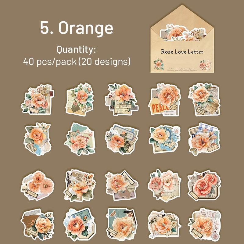 Rose Love Letter Washi Stickers sku-5