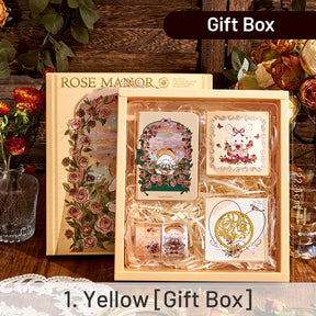 Rose Manor Hot Stamping Journal Decoration Gift Box Set sku-1