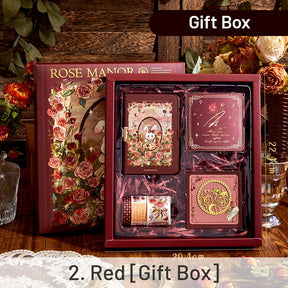Rose Manor Hot Stamping Journal Decoration Gift Box Set sku-2