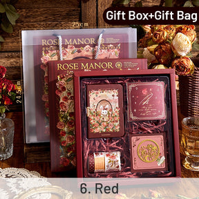 Rose Manor Hot Stamping Journal Decoration Gift Box Set sku-6