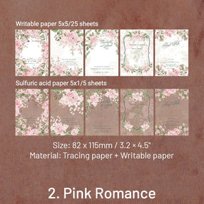 Rose's Vow Retro Journal Message Paper Book sku-2