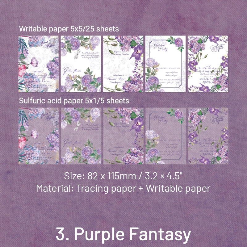 Rose's Vow Retro Journal Message Paper Book sku-3