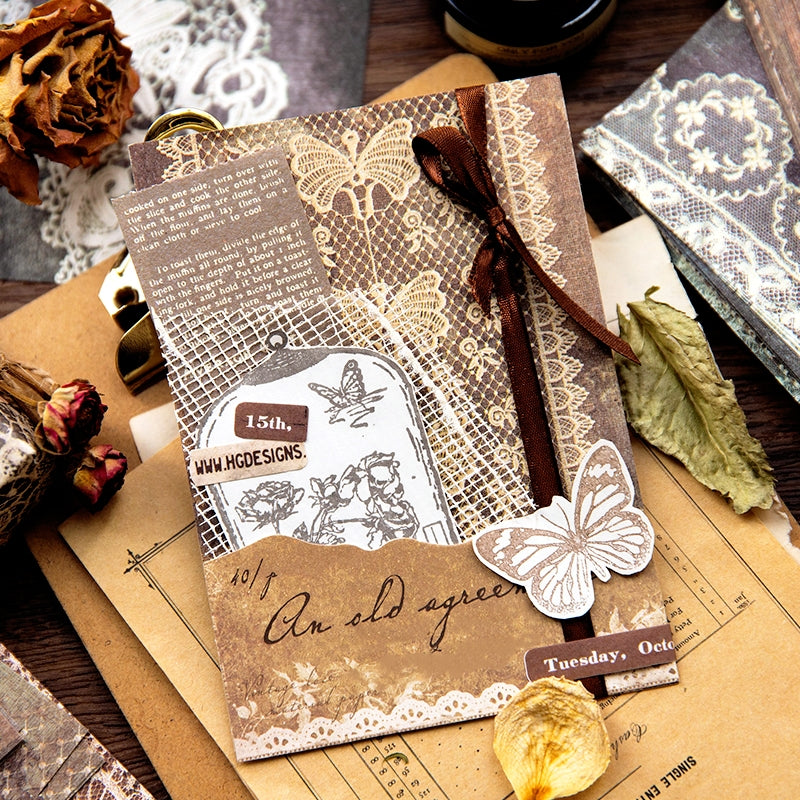 Rustic Lace Pattern Decorative Paper b1