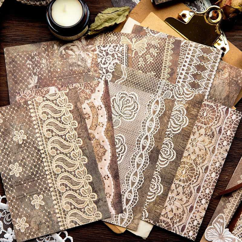 Rustic Lace Pattern Decorative Paper b5