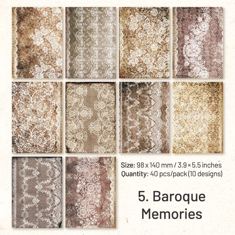 Rustic Lace Pattern Decorative Paper sku-5