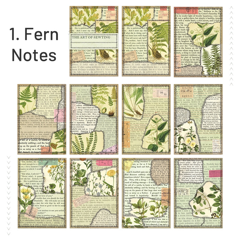 Sewing Art Theme Scrapbook Paper - Plants, Music Notes, Bills sku-1