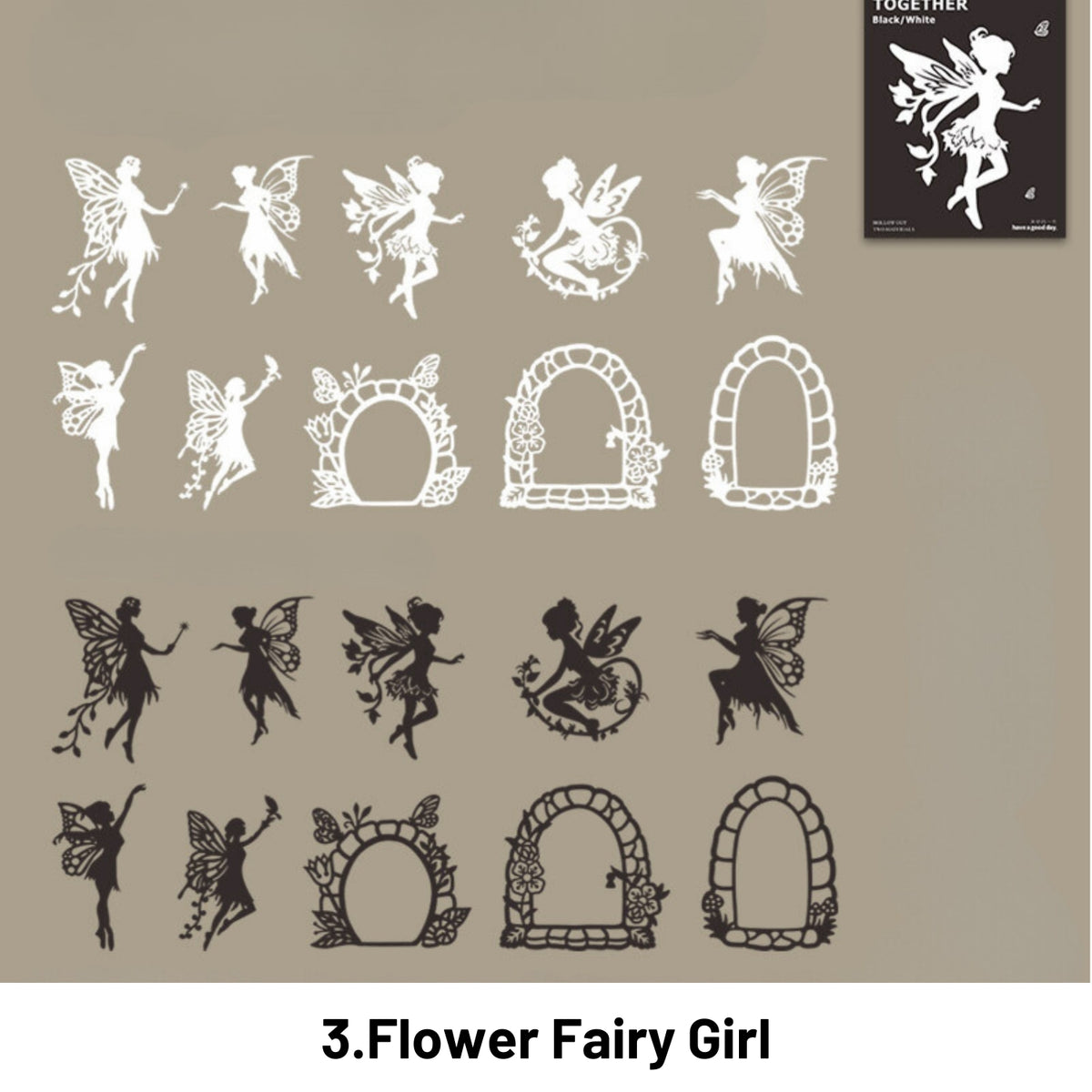 Shadow Dance Series Creative Figure Silhouette Hollow Material Paper 3