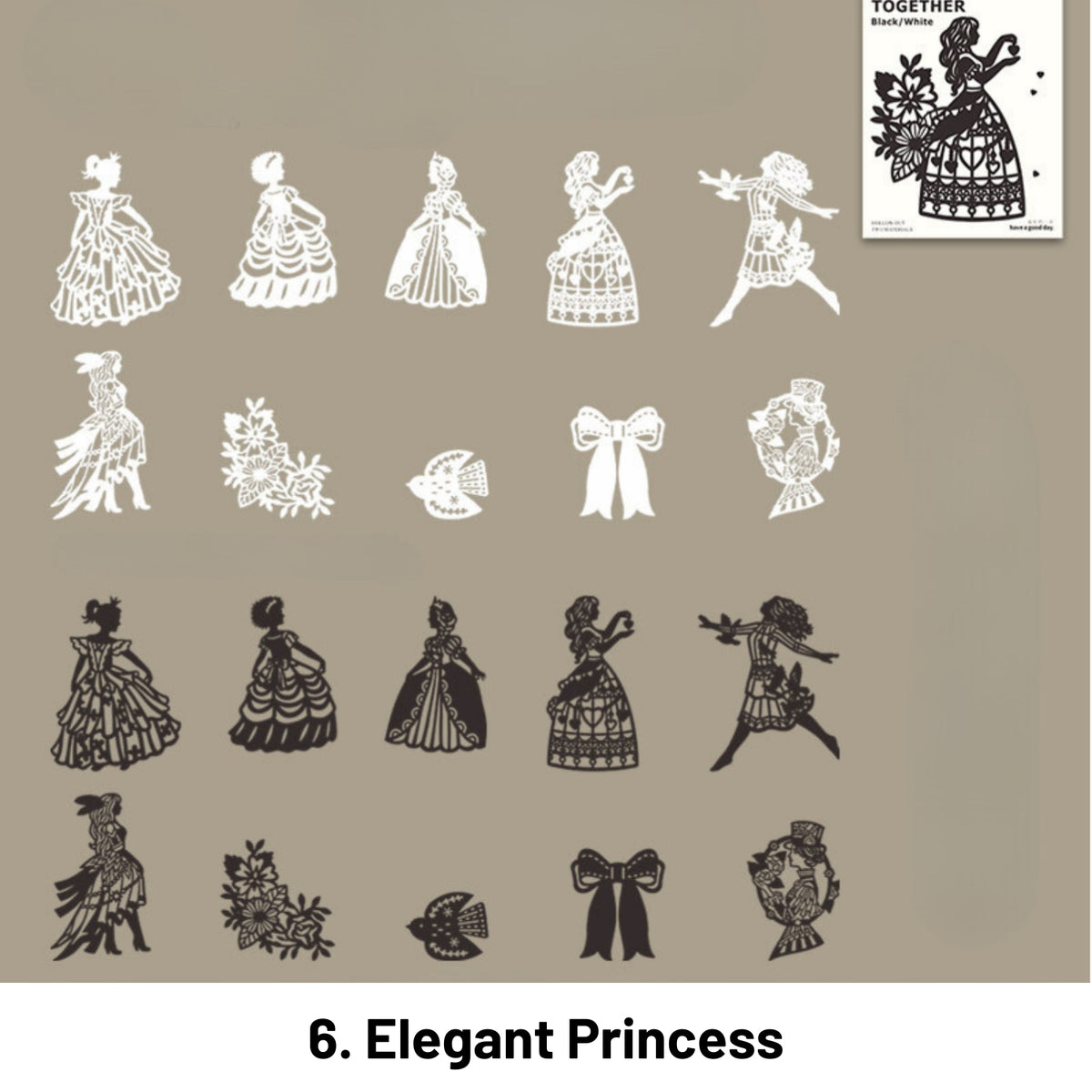 Shadow Dance Series Creative Figure Silhouette Hollow Material Paper 6