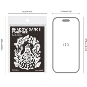 Shadow Dance Series Creative Figure Silhouette Hollow Material Paper Product Details ◎Material ABS Plastic ◎Color：Cream ◎Size： 205mm  8.2 120mm  4.8 副本 (1)