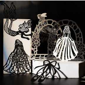Shadow Dance Series Creative Figure Silhouette Hollow Material Paper Product Details ◎Material ABS Plastic ◎Color：Cream ◎Size： 205mm  8.2 120mm  4.8 副本 (5)