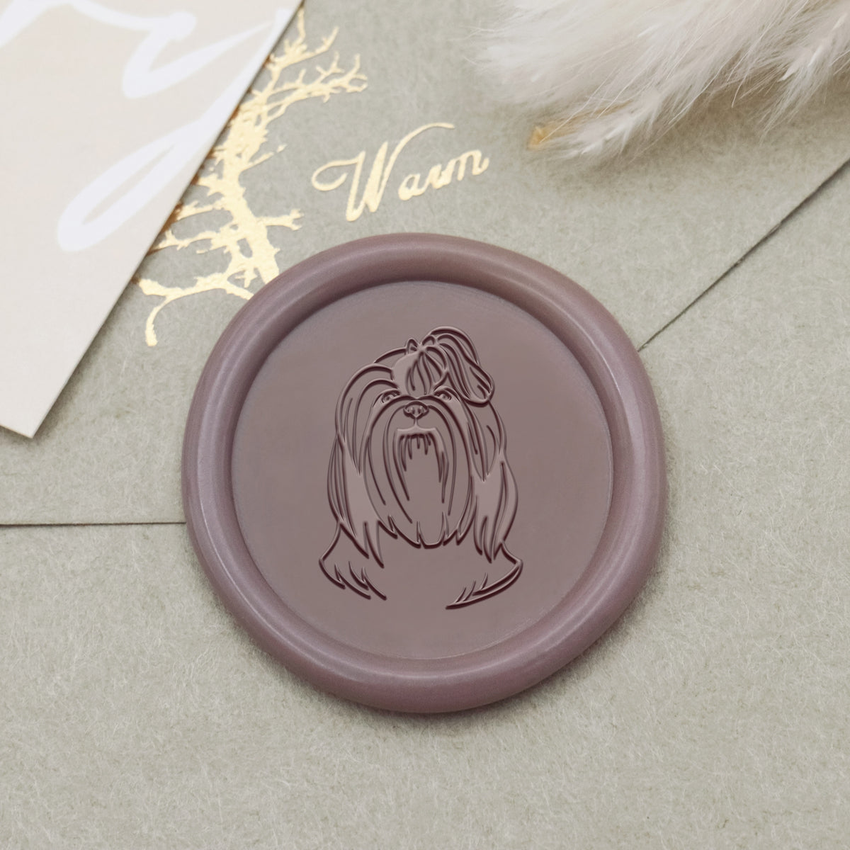 Shih Tzu Dog Wax Seal Stamp - Stamprints1