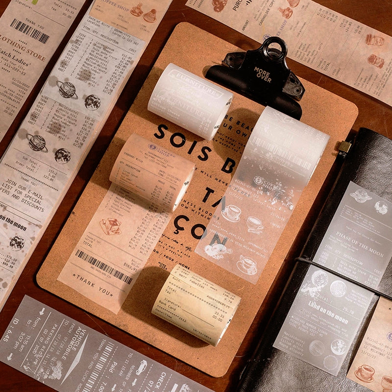 Shop Checklist Boxed Stickers - Coffee, Clothes, Furniture Bills b1
