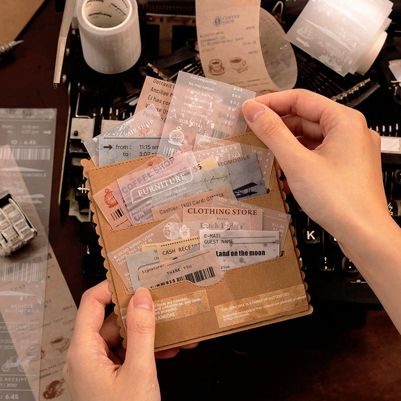 Shop Checklist Boxed Stickers - Coffee, Clothes, Furniture Bills b7
