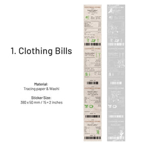 Shop Checklist Boxed Stickers - Coffee, Clothes, Furniture Bills sku-1