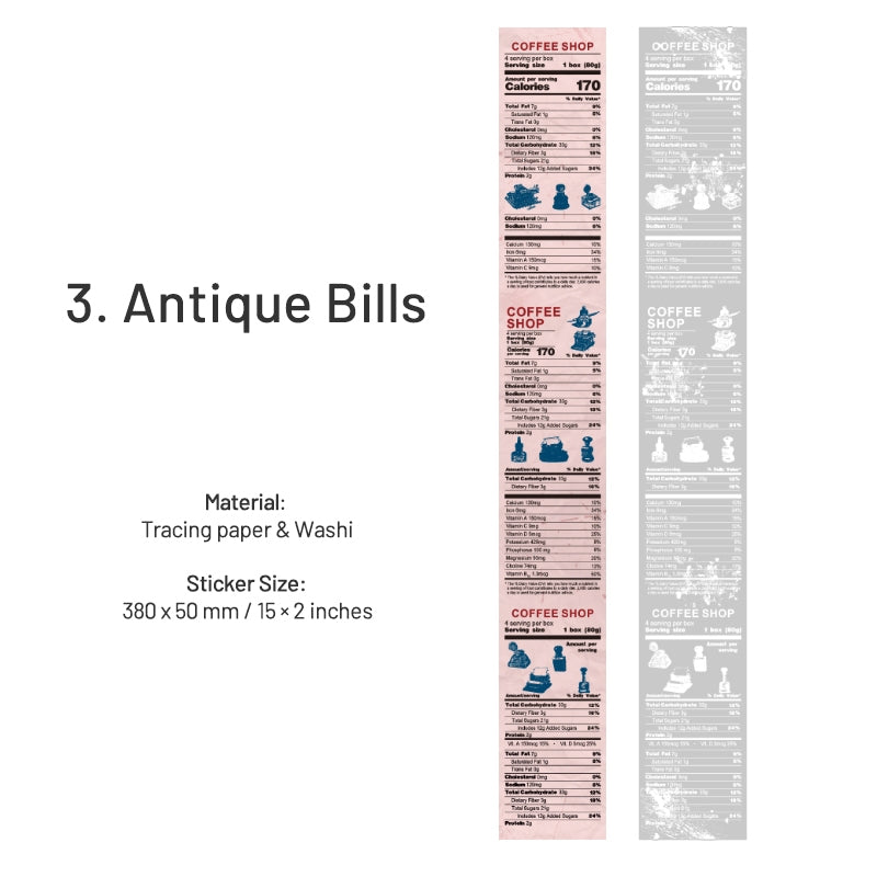 Shop Checklist Boxed Stickers - Coffee, Clothes, Furniture Bills sku-3