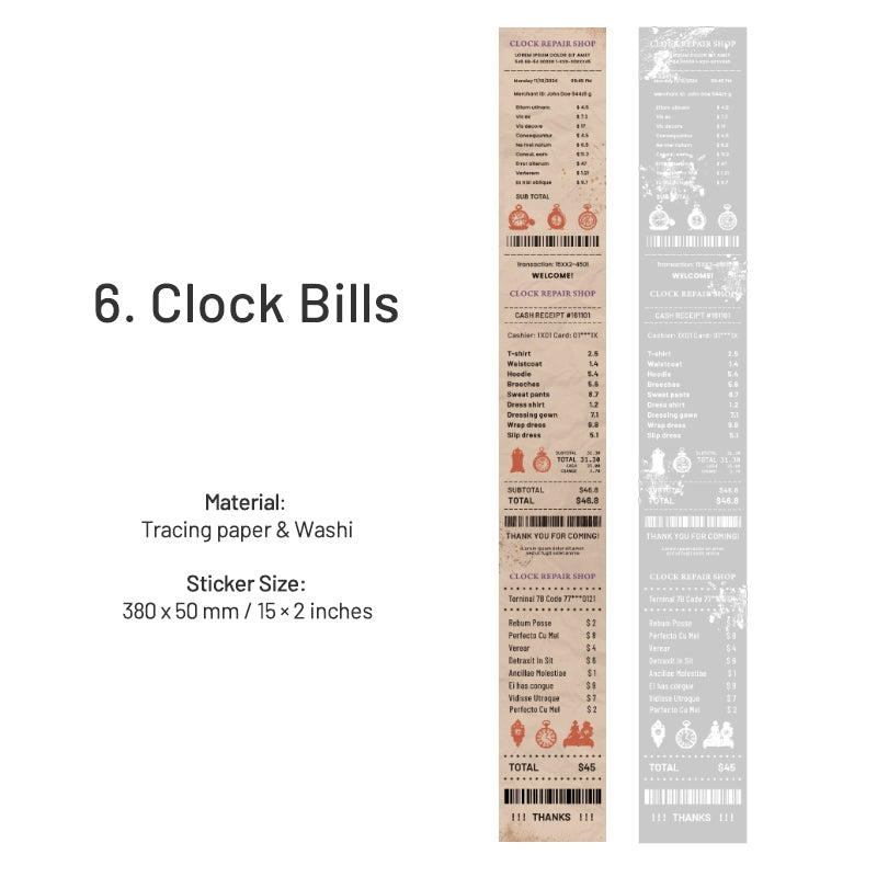 Shop Checklist Boxed Stickers - Coffee, Clothes, Furniture Bills sku-6