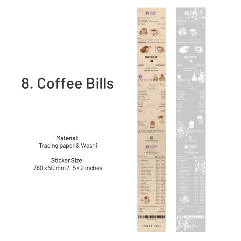 Shop Checklist Boxed Stickers - Coffee, Clothes, Furniture Bills sku-8