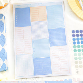 Simple Basic Grid Memo Paper Planner Notepad b2
