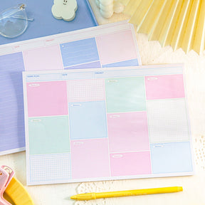 Simple Basic Grid Memo Paper Planner Notepad b4