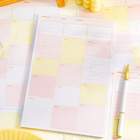 Simple Basic Grid Memo Paper Planner Notepad b5