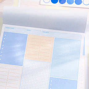 Simple Basic Grid Memo Paper Planner Notepad c2