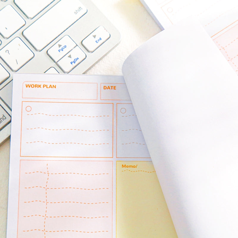 Simple Basic Grid Memo Paper Planner Notepad c