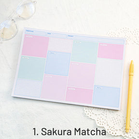 Simple Basic Grid Memo Paper Planner Notepad sku-1