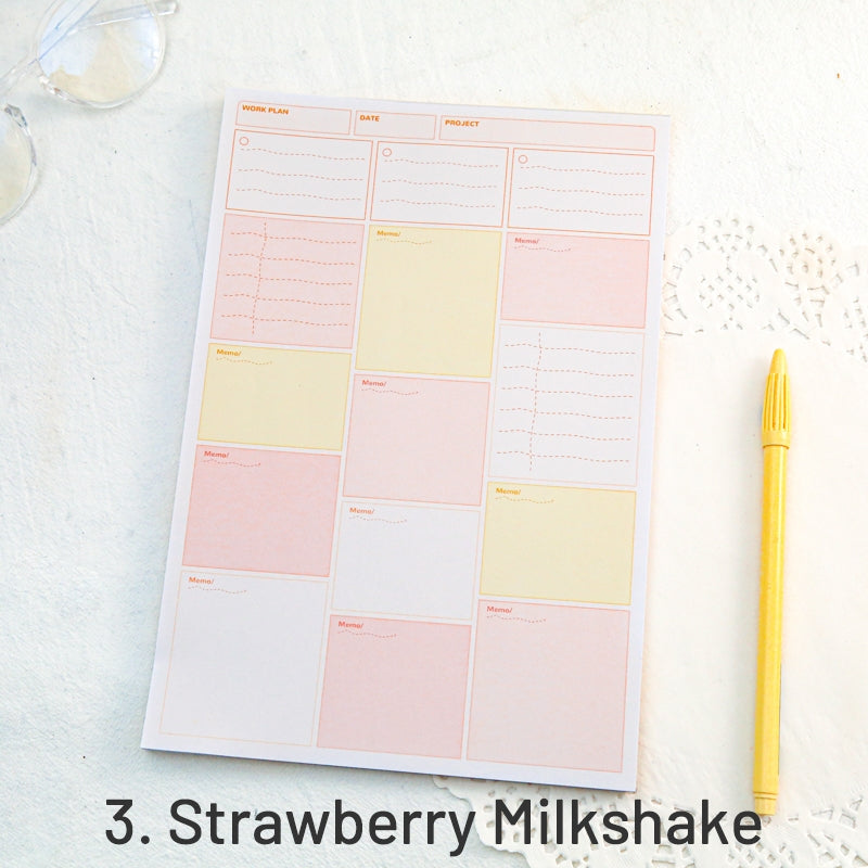 Simple Basic Grid Memo Paper Planner Notepad sku-3