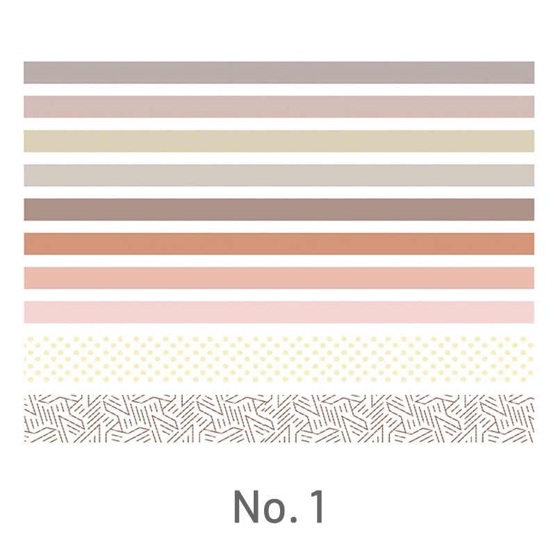 Simple Basic Pure Color Washi Tape Set 1