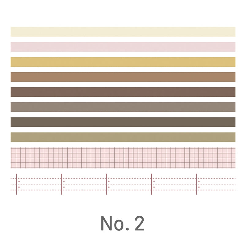 Simple Basic Pure Color Washi Tape Set 2
