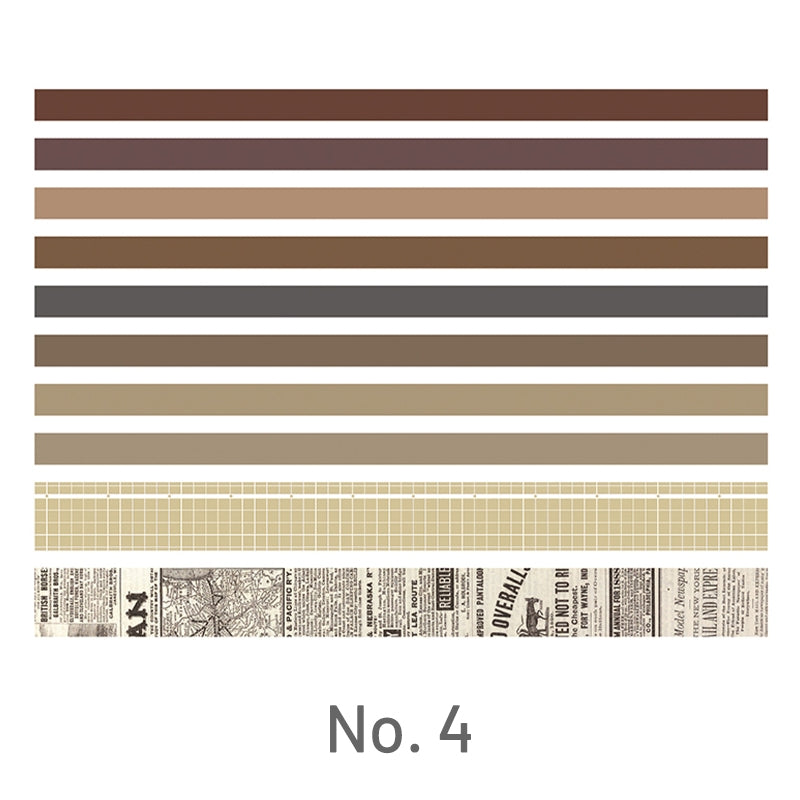 Simple Basic Pure Color Washi Tape Set 4