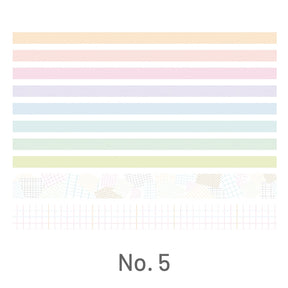 Simple Basic Pure Color Washi Tape Set 5