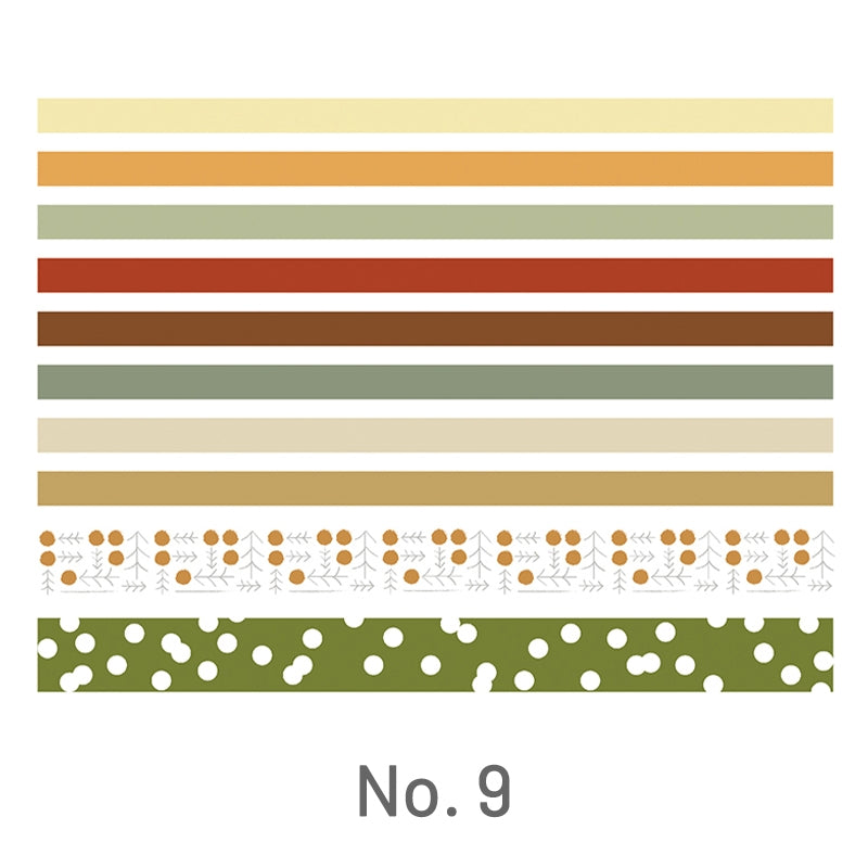 Simple Basic Pure Color Washi Tape Set 9
