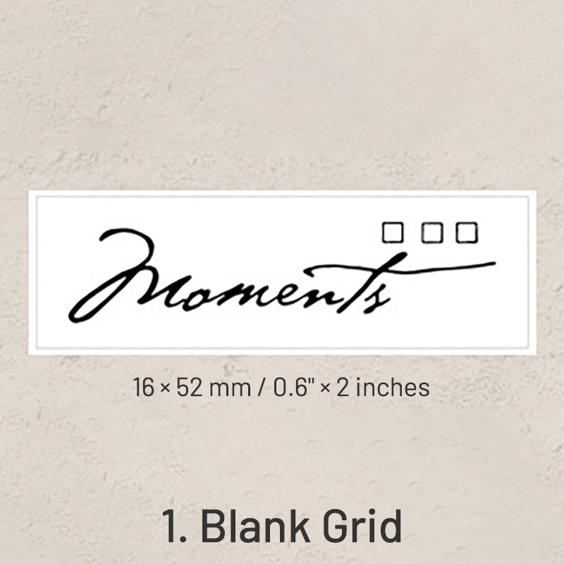 Simple English Text Wooden Rubber Stamp sku-1