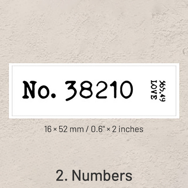 Simple English Text Wooden Rubber Stamp sku-2