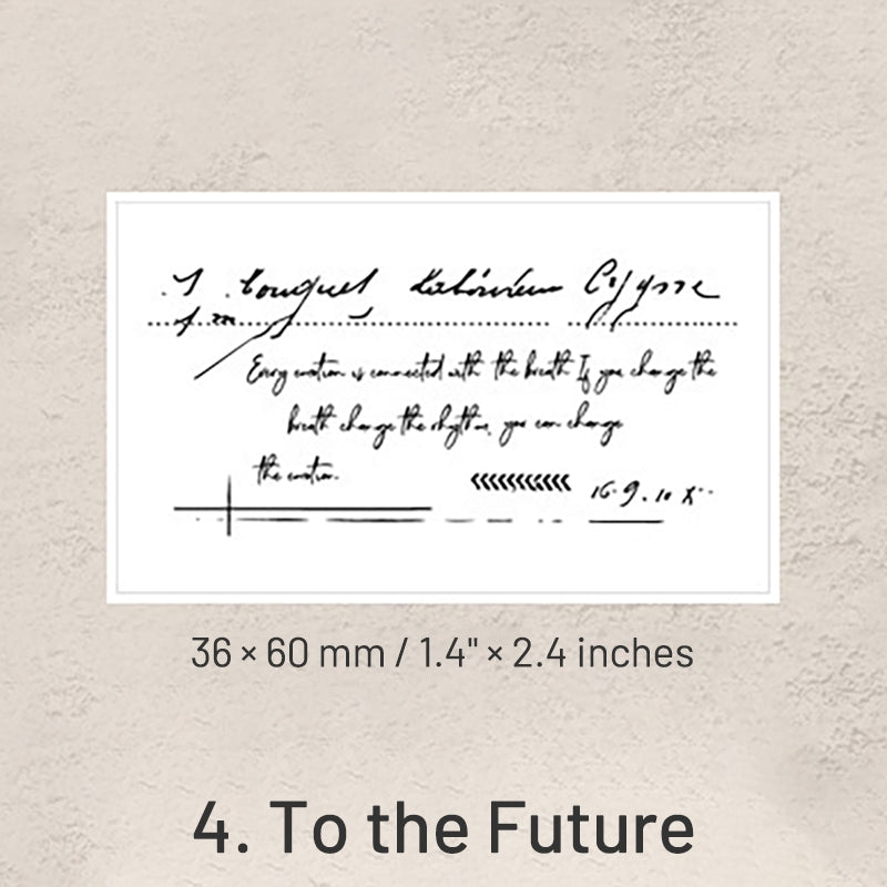 Simple English Text Wooden Rubber Stamp sku-4