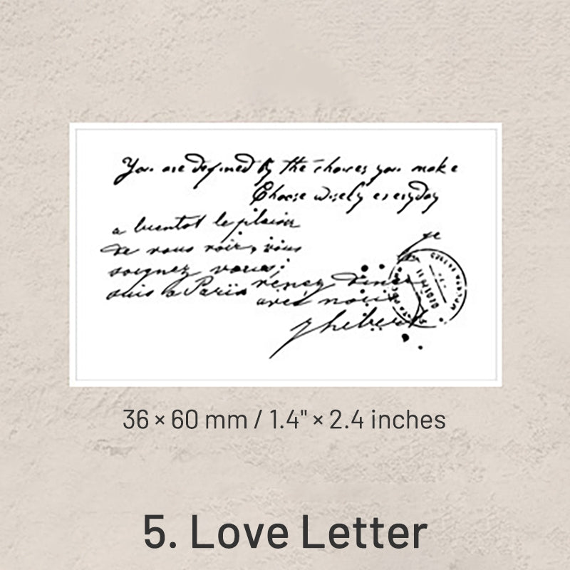 Simple English Text Wooden Rubber Stamp sku-5