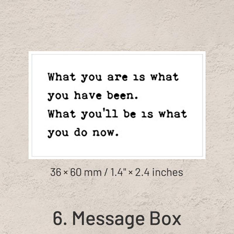 Simple English Text Wooden Rubber Stamp sku-6