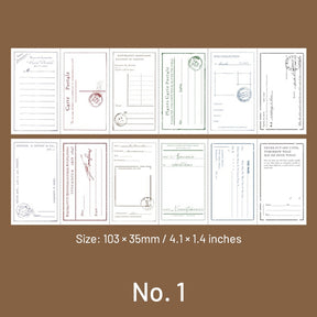 Simple Frame Postmark Note Fold Out Paper sku-1