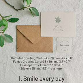 Simple Natural Style Botanical Greeting Card Envelope Set sku-1