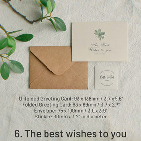 Simple Natural Style Botanical Greeting Card Envelope Set sku-6