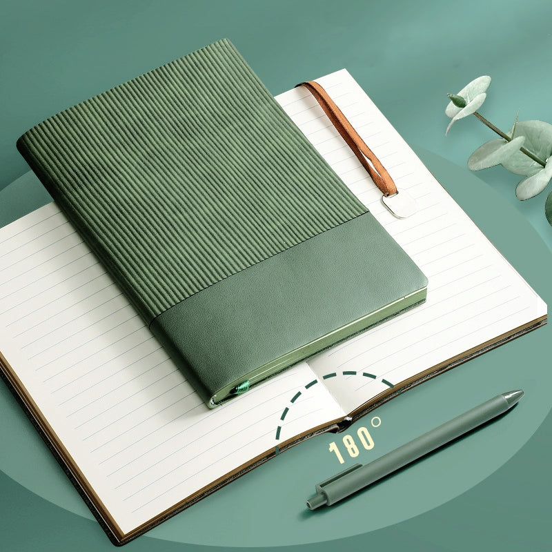 Striped Hard Cover A5 Notebook | Premium PU Leather | Stamprints