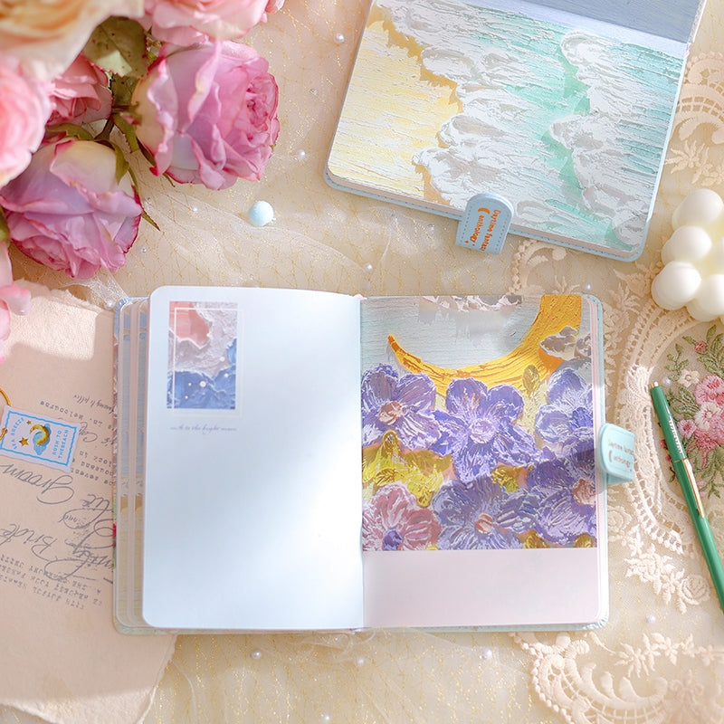 Sky & Oil Painting Magnetic Closure Journal Notebook b2