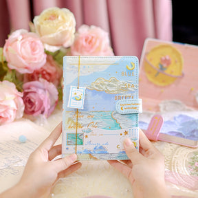Sky & Oil Painting Magnetic Closure Journal Notebook b4