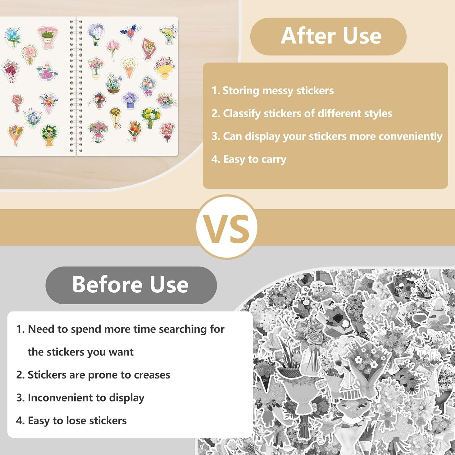 Small Fresh A5  Reusable Sticker Book Collecting Blank Album 2