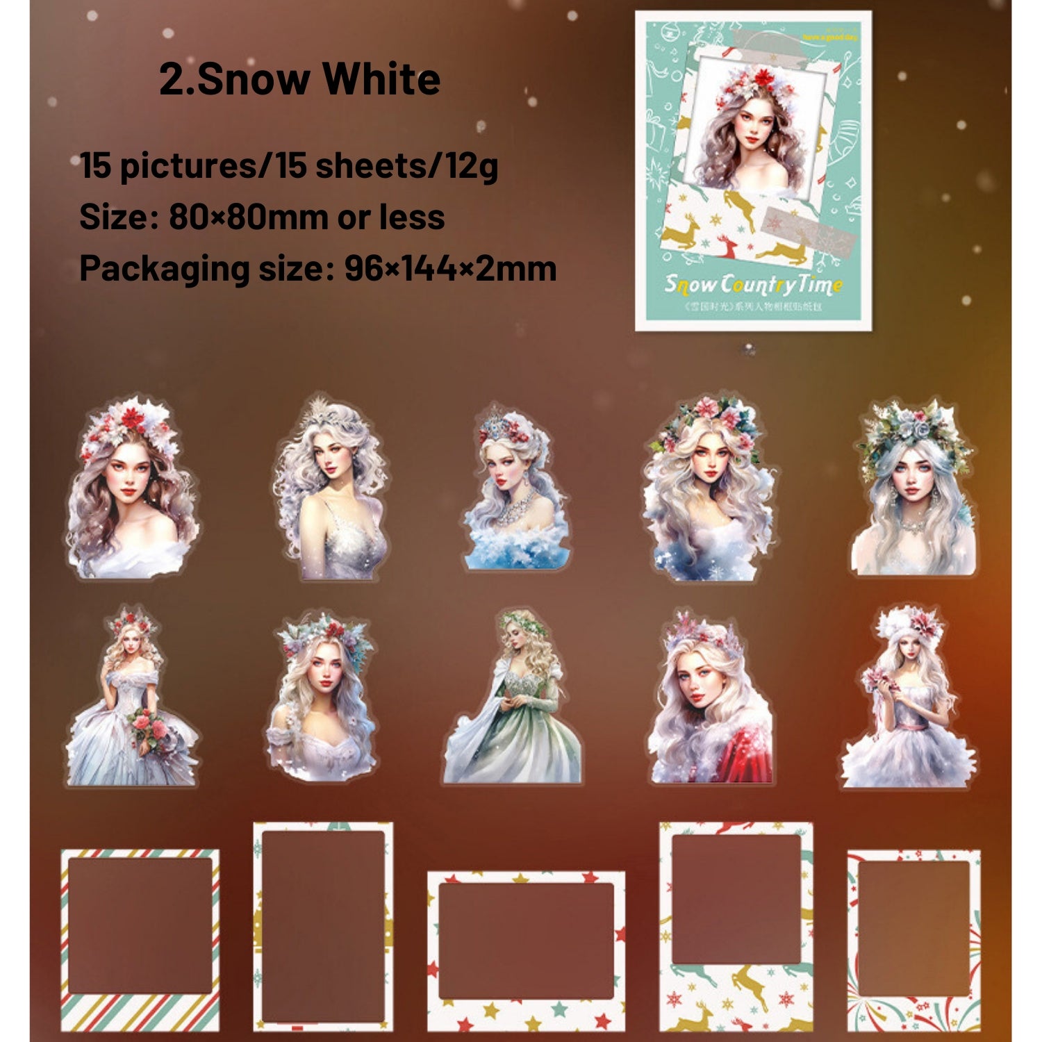 Snow Country Time Series Christmas Polaroid Character Sticker Pack18