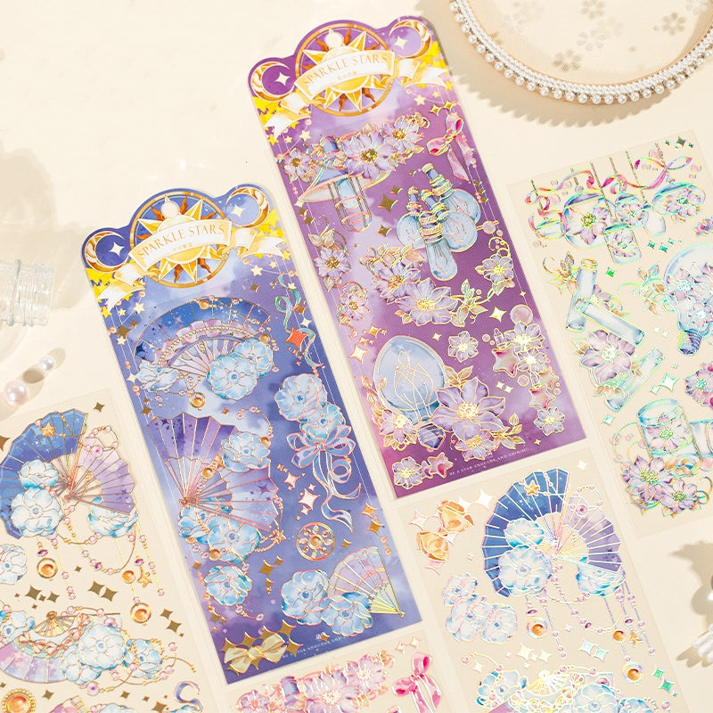 Sparkling Series Bronzing PET Sticker b2